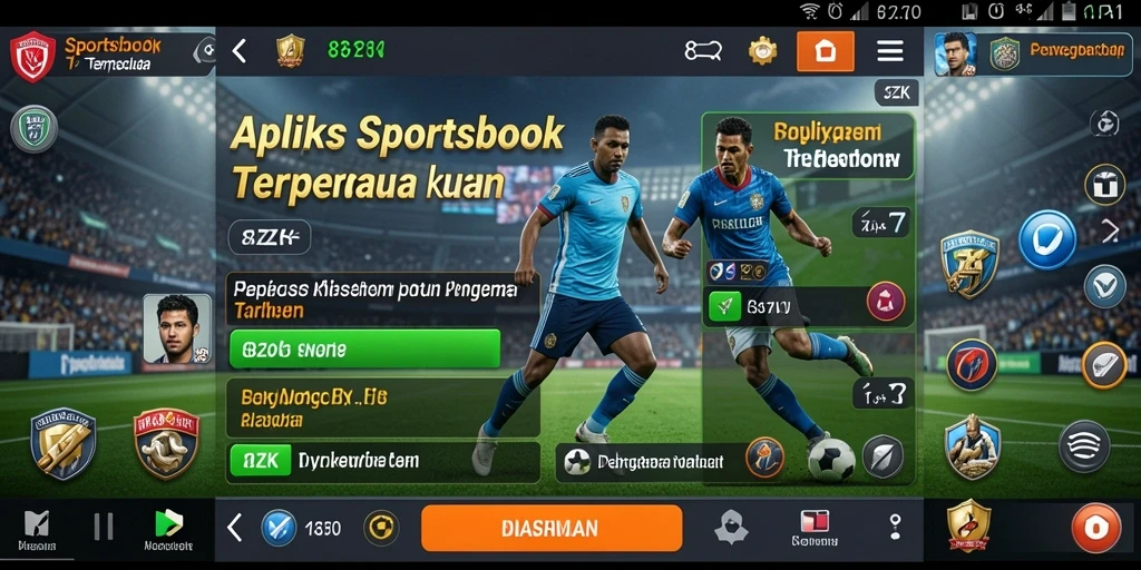 Tampilan antarmuka aplikasi 8ZK saat taruhan olahraga.