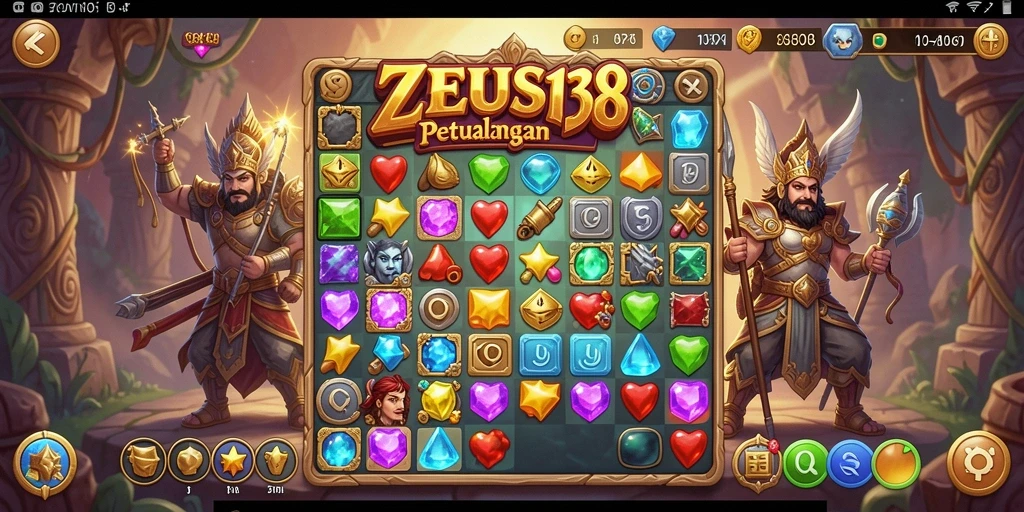 Tangkapan layar gameplay <strong>ZEUS138</strong> yang menunjukkan kombinasi simbol menarik.